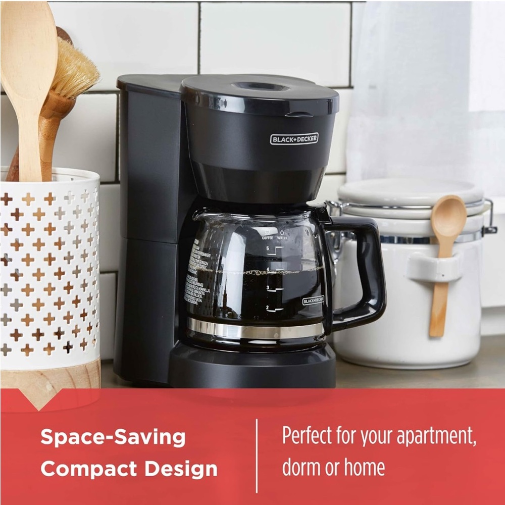 Black & Decker Compact Black Coffee Maker